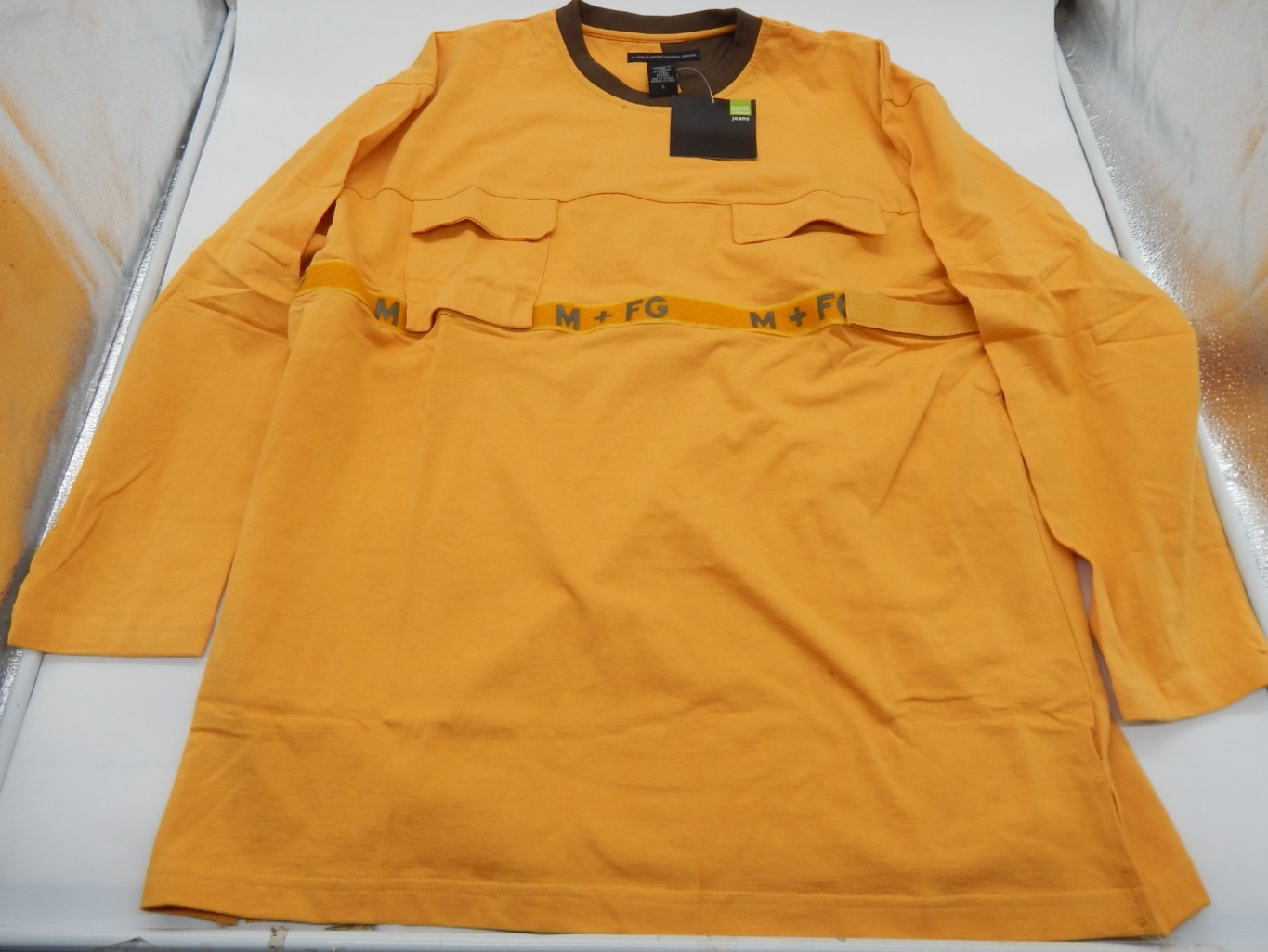 MARITHE FRANCOIS GIRBAUD NEW W/TAG Vintage 1990s Yellow Long Sleeve Shirt Size L gallery