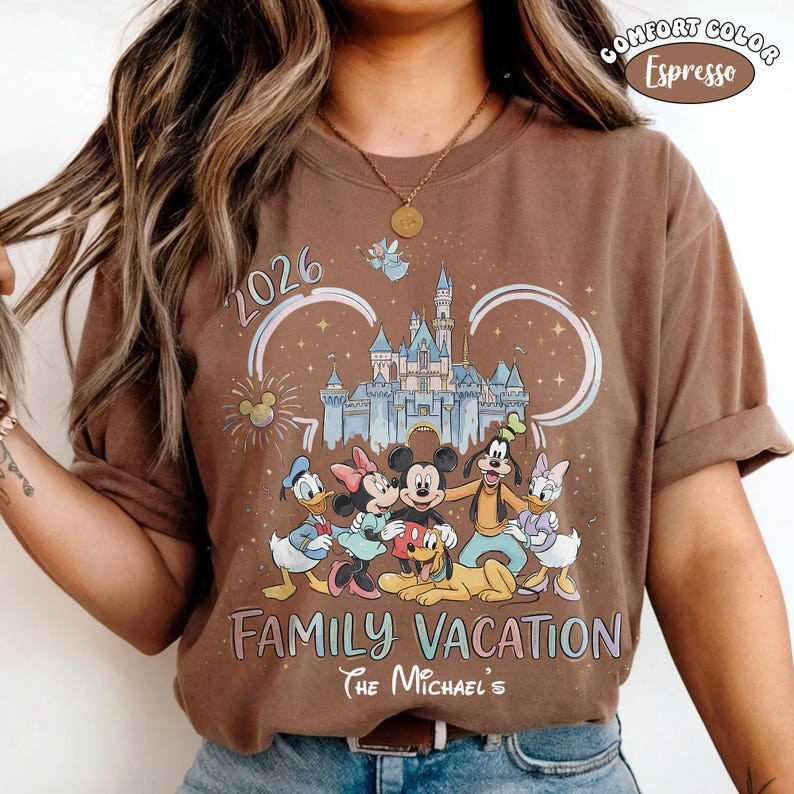 Custom Disney Family Vacation 2026 Comfort Colors Shirt Mickey Friends Castle Te gallery