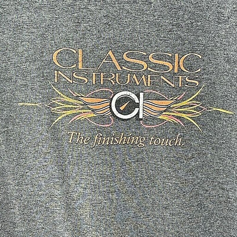 Classic Instruments Hot Rods Classic Cars Shirt Hanes Mens XL Graphic Gray gallery