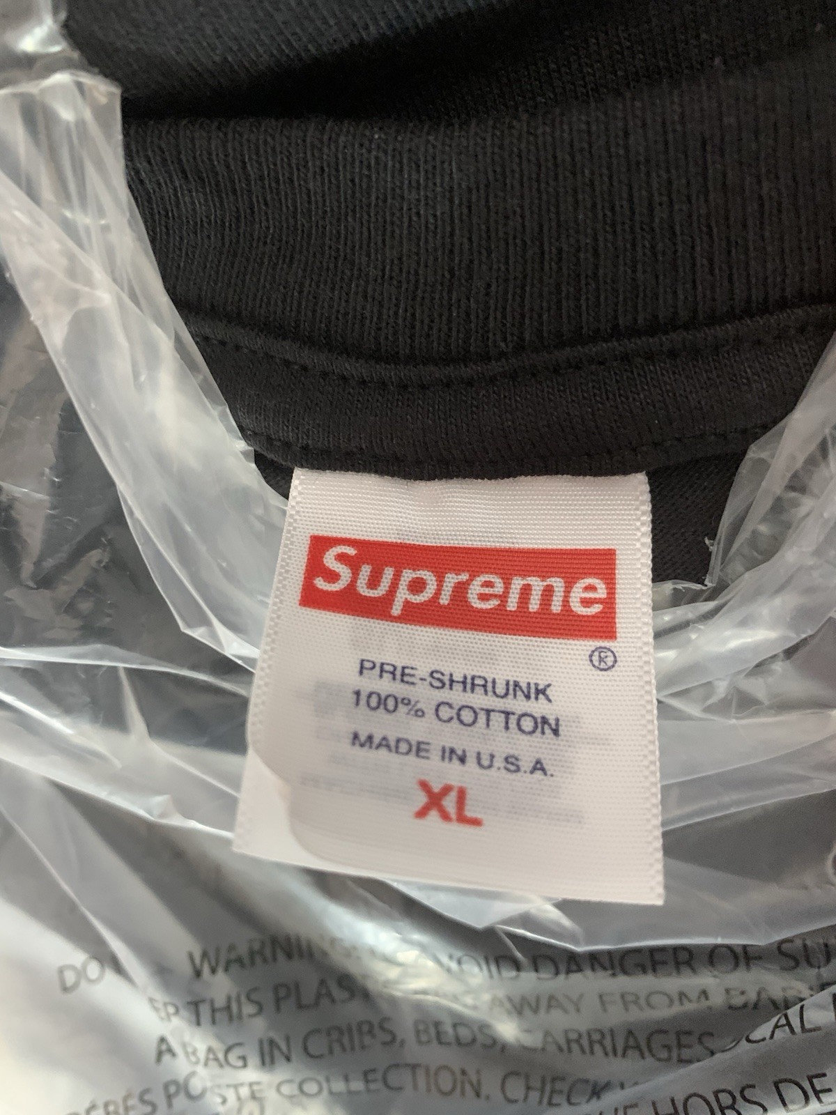Supreme Standard Tee 'Black' Size XL SS24 Brand New Authentic Ships Fast gallery