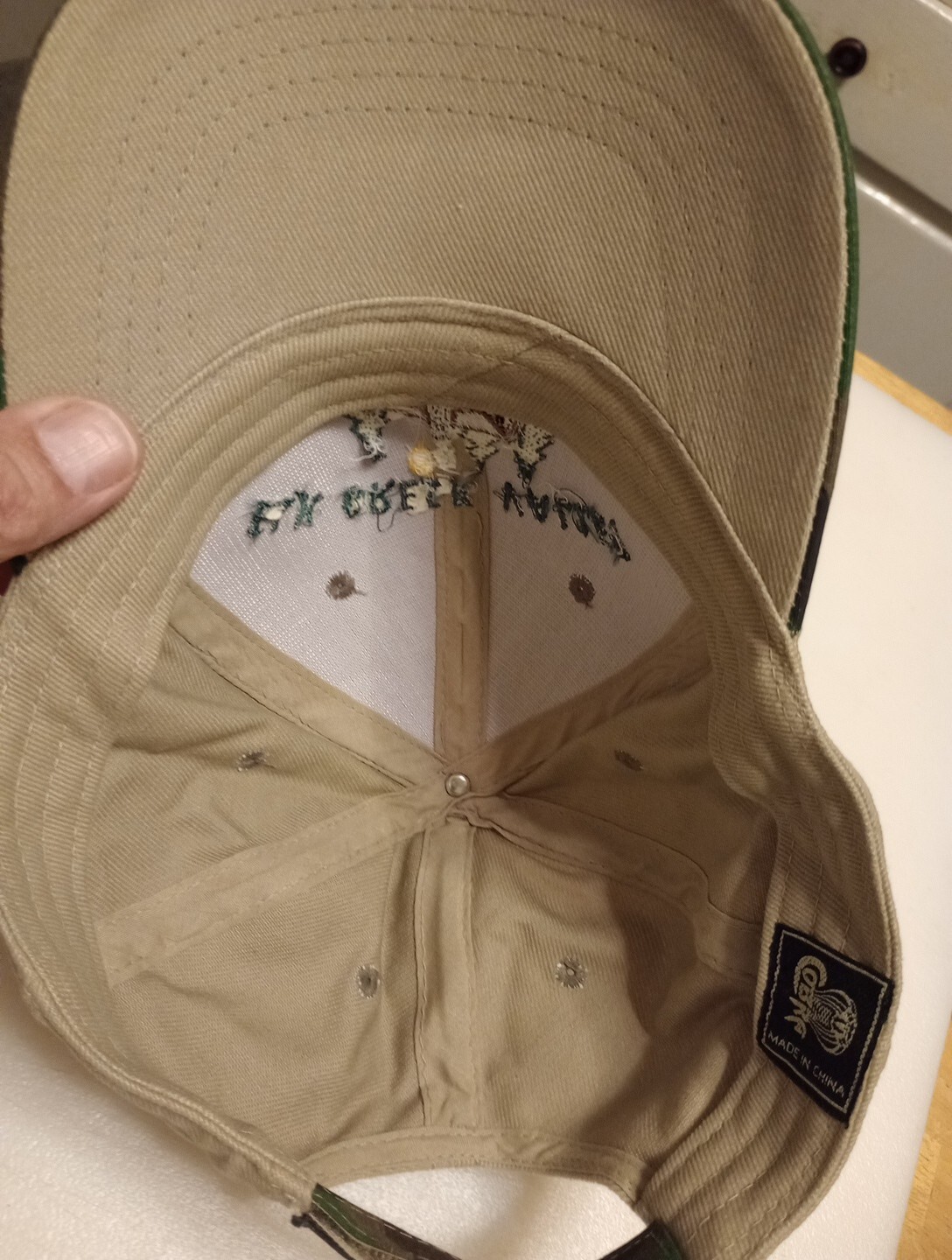 Elk Creek Virginia Souvenir Hat, Log Cabin, American Flag, Adjustable Hat gallery