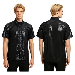 US Men Leak Proof Button Down Quick-drying Soft Lightweight Sleeve Solid Colour