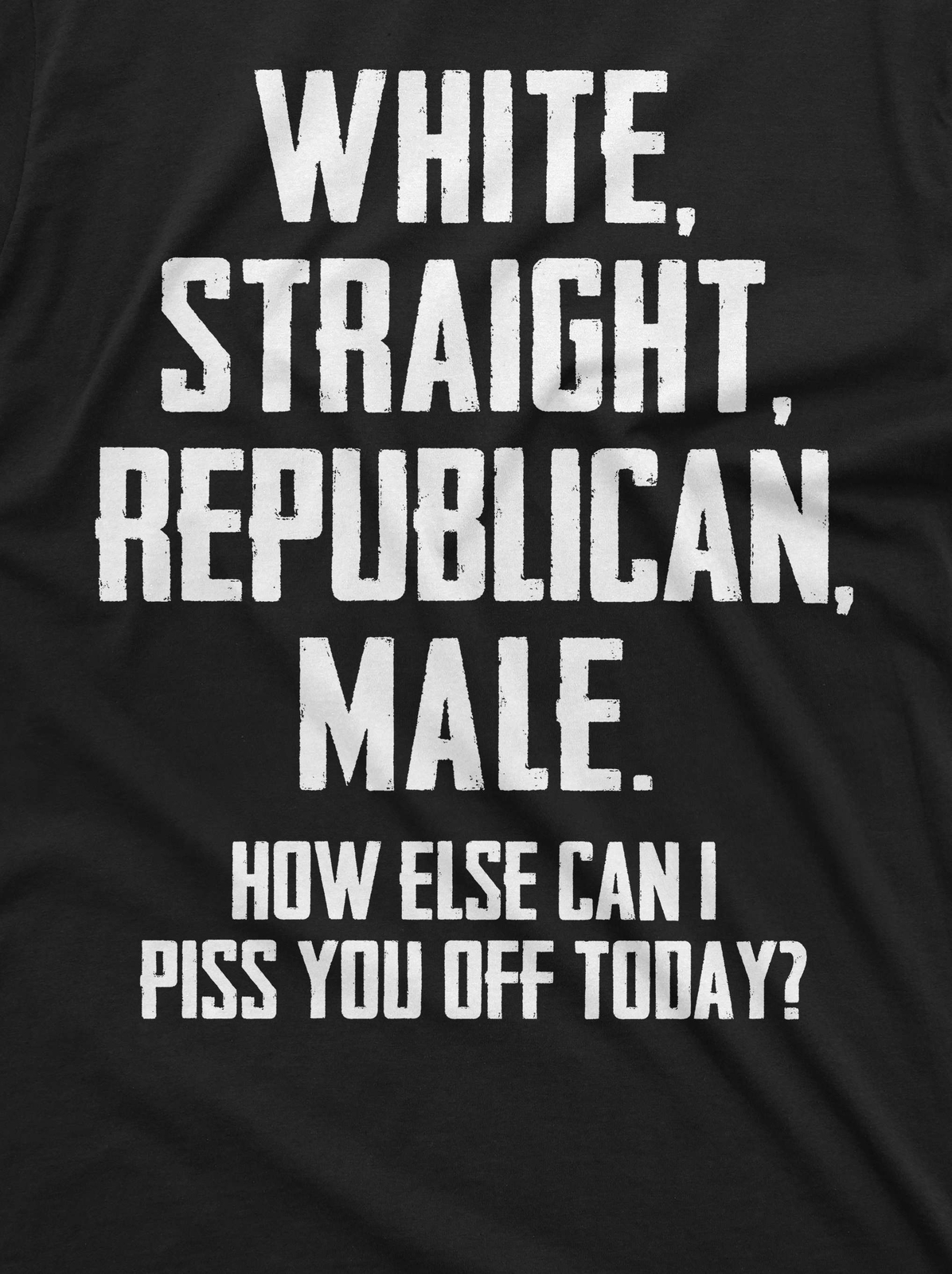 Men's Funny Shirt White Straight Republican Male Shirt Dad Grandpa Patriotic Tee gallery