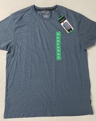 KENNETH COLE Men’s Organic Cotton Blend Crewneck T-Shirt XL BLUE 4-Way Stretch
