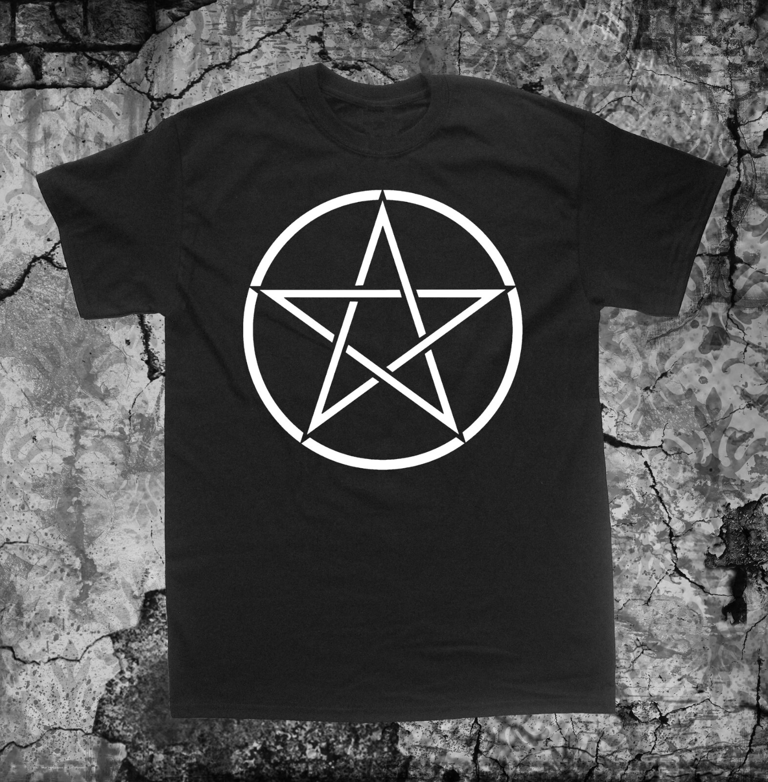 Pentacle Shirt Punk Occult Gothic Baphomet Satanic Skull Pentagram Grunge Witch gallery