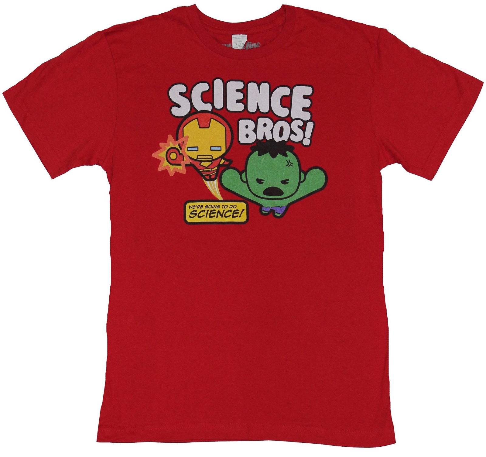 Marvel Comics Adult New T-Shirt - Science Bros! We do Science Hulk & Iron Man gallery