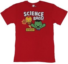 Marvel Comics Adult New T-Shirt – Science Bros! We do Science Hulk & Iron Man