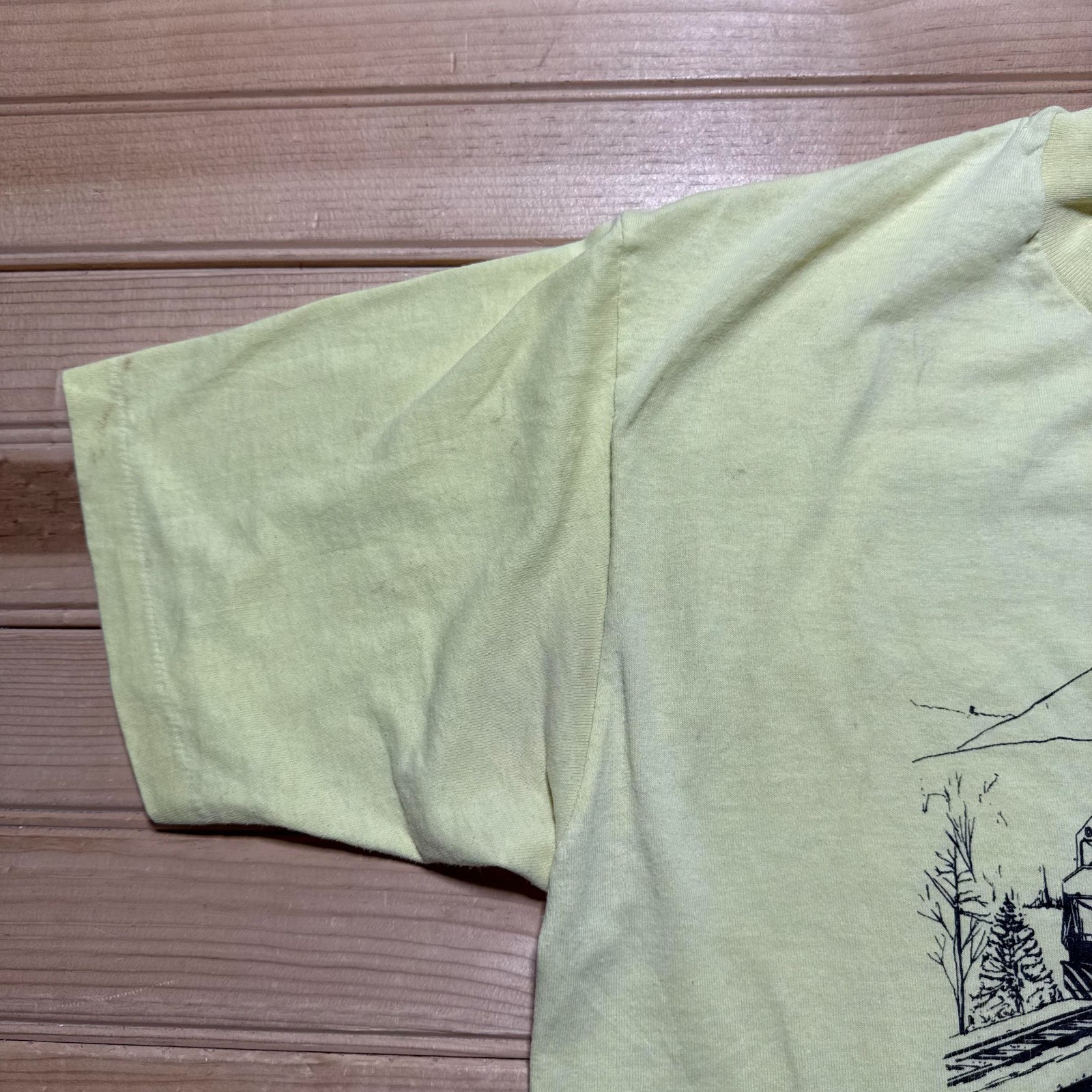 Vintage 80s Hanes Susquehanna Railroad Train Bridge Graphic T-Shirt USA - Large gallery