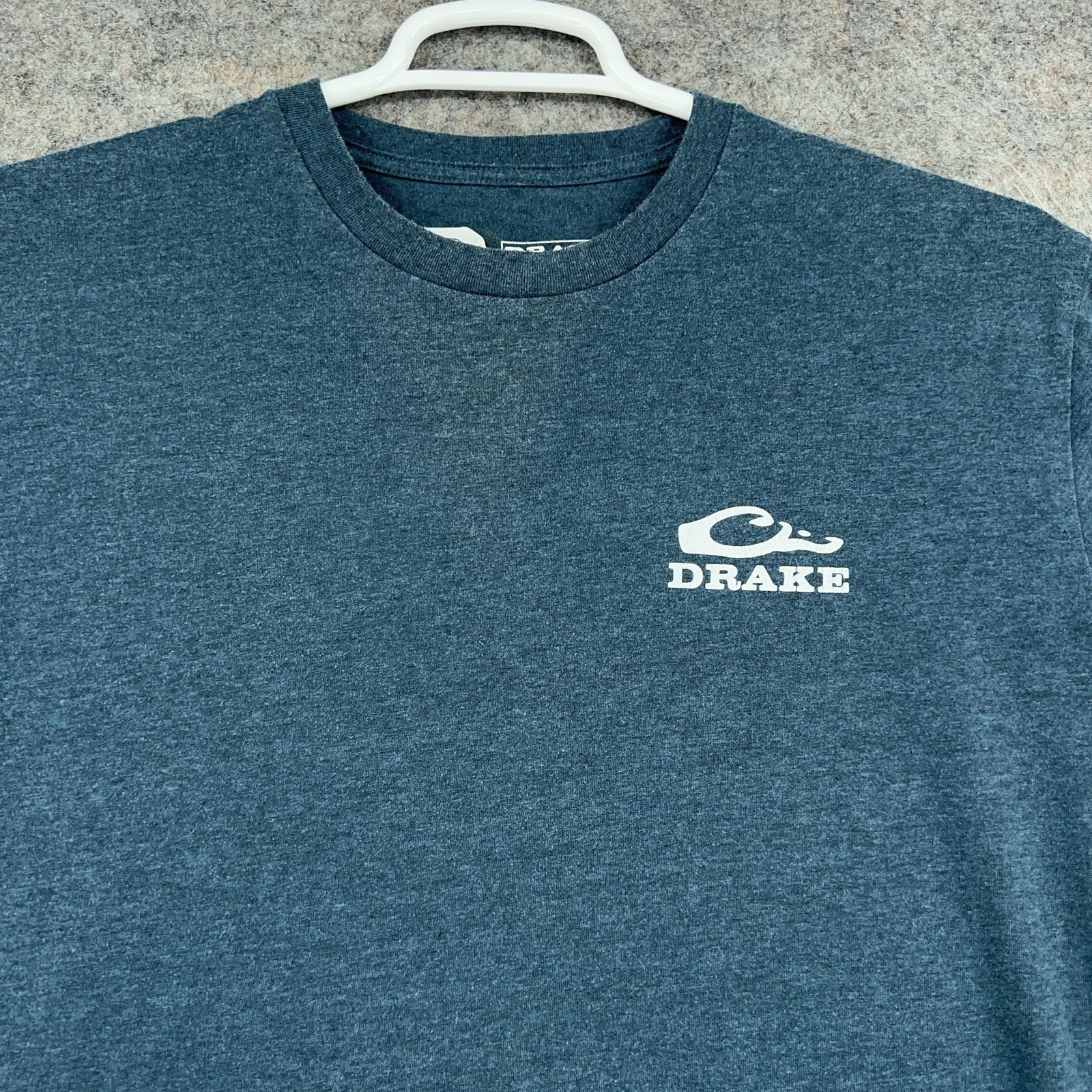 Drake Shirt Mens Large Blue Waterfowl Dog Graphic Tee Tagless Hunting Outdoor gallery