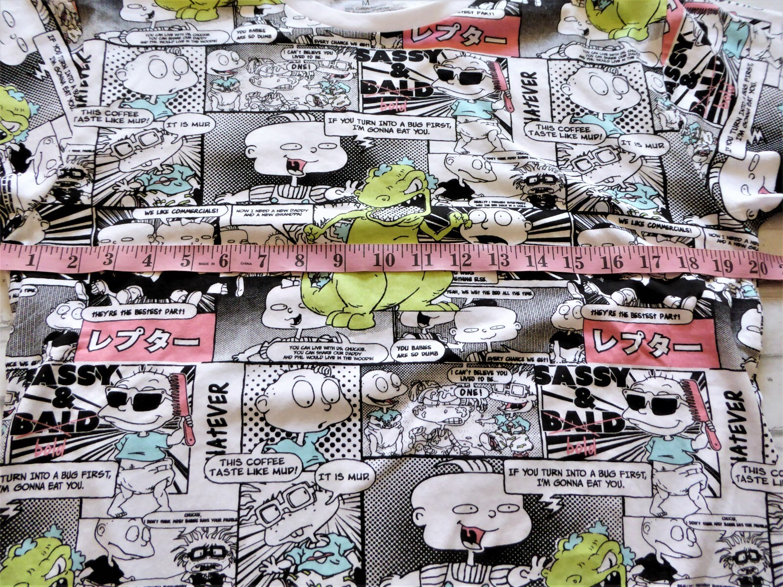 Nickelodeon 90s All Over Print Reptar Rugrats Graphic Throwback Retro Unisex M gallery