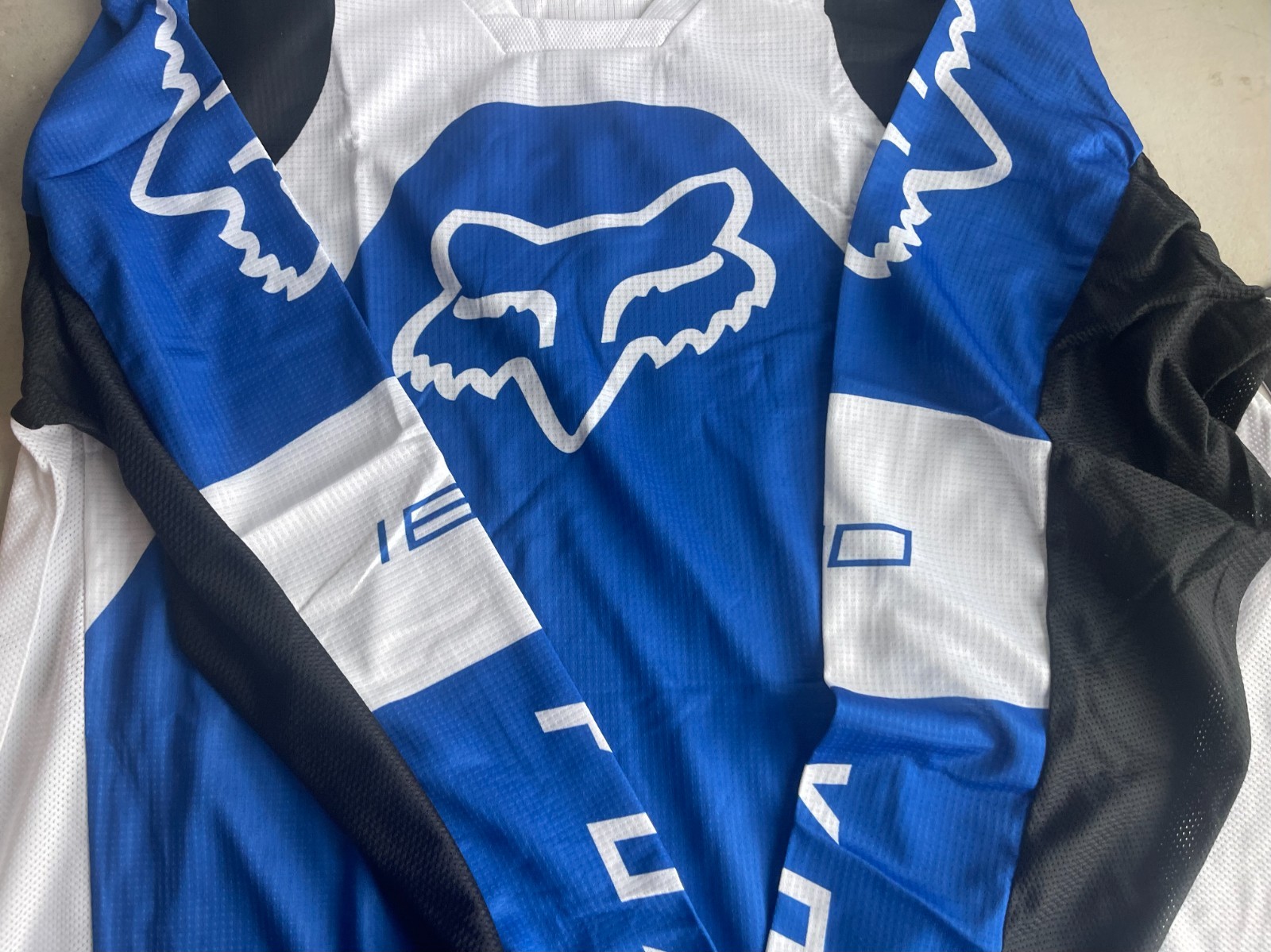 Fox Racing 180 Racing Mens Blue White Black Colorblock Lux Jersey Size 2XL New gallery