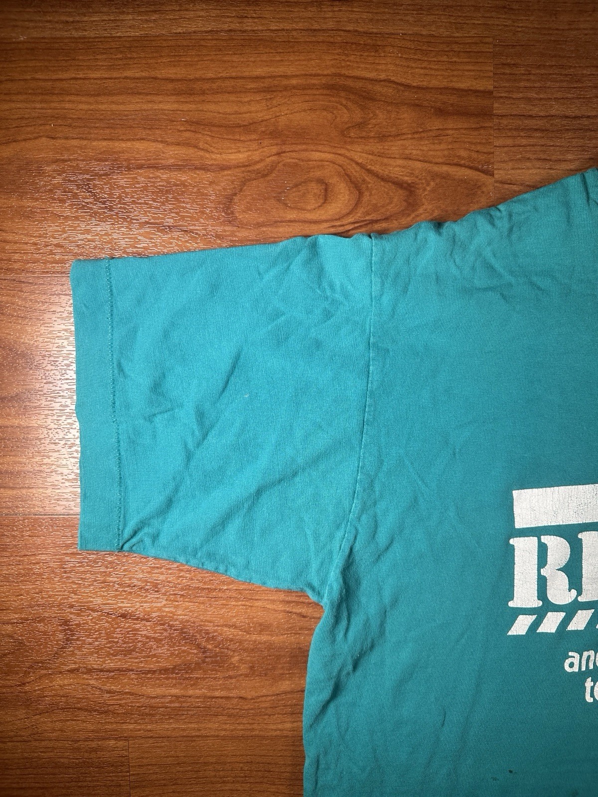Vintage Retiree Warning Knows It All Teal Graphic T Shirt XL USA 12 gallery