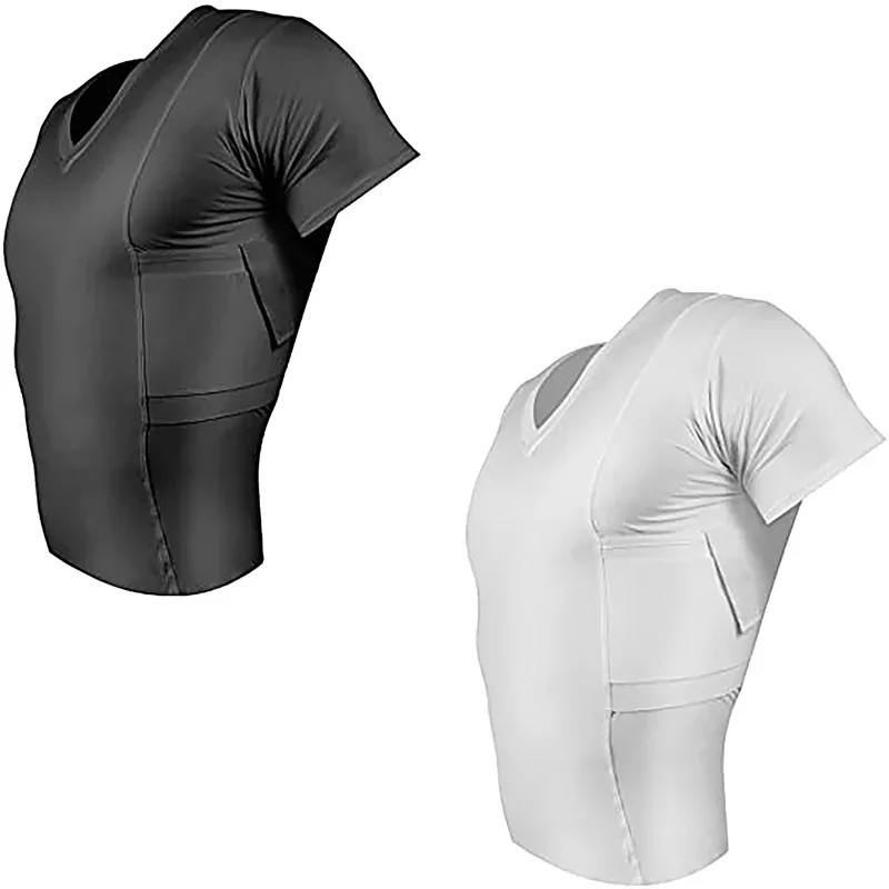 Concealment Clothes Men’S Crew Neck Undercover- Concealed Holster Carry Tops gallery