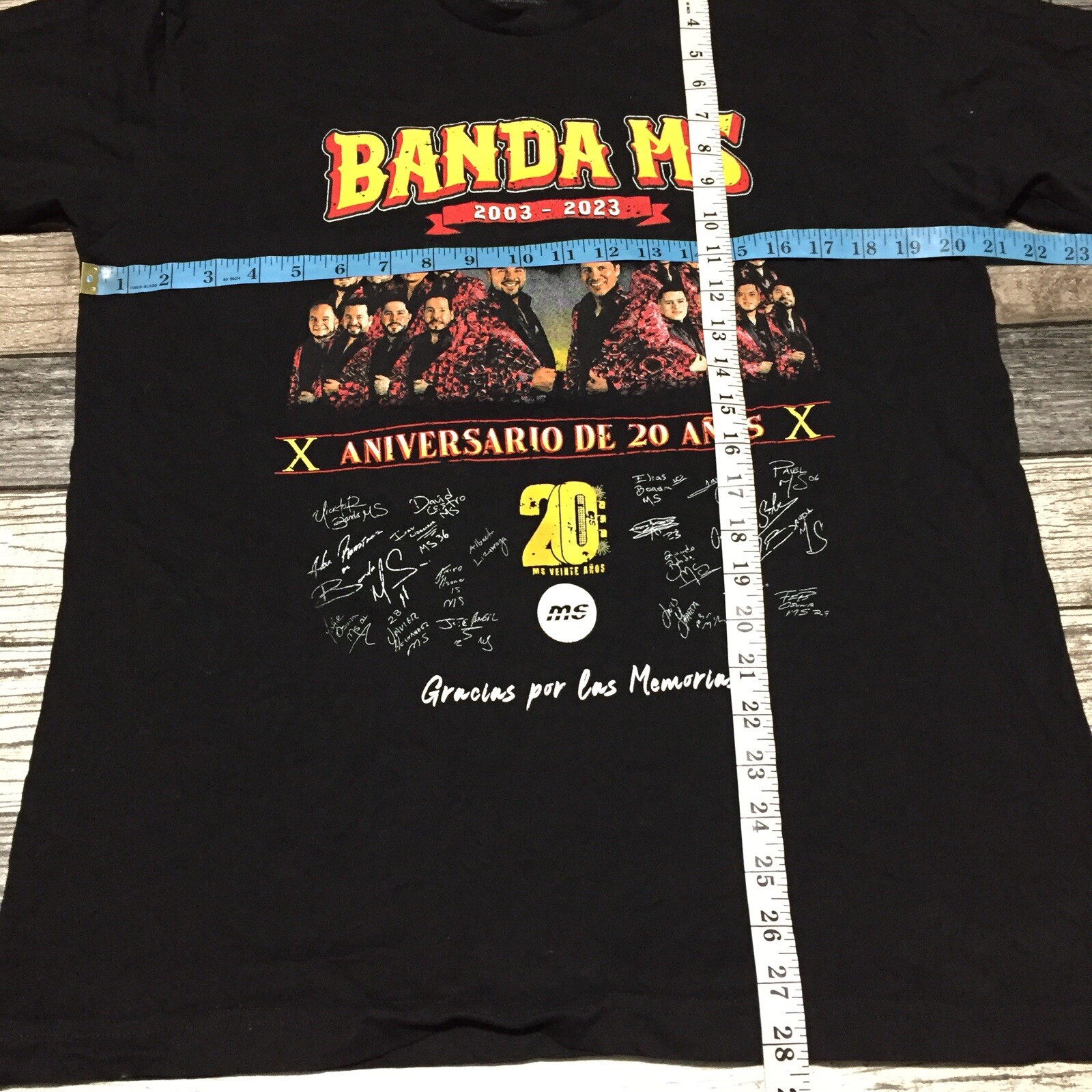 Banda MS 2003-2023 20th Anniversary Tour T Shirt Men’s L Black Bullseye gallery