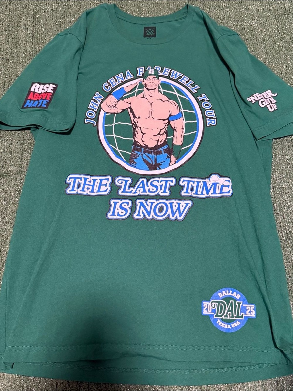 John Cena Retirement Tour Tee Shirt Dallas WWE Wrestling XL