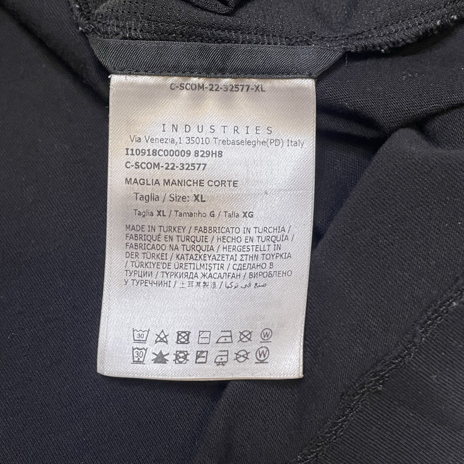 Mens XL MONCLER Maglia Maniche Corte Shirt Black Graphic Logo Cotton $595 Auth. gallery