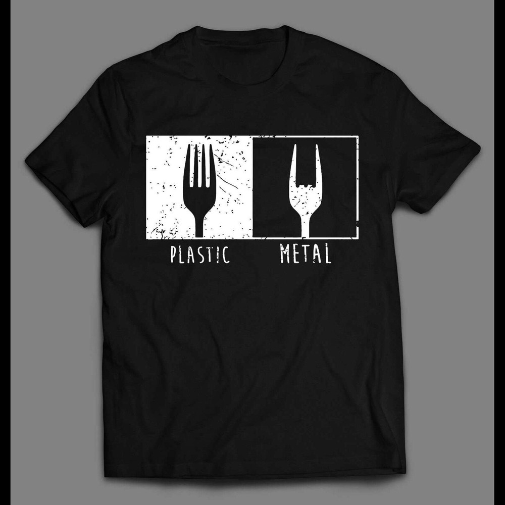 (Officially Licensed) HEAVY METAL FORKS PLASTIC X METAL HIGH QUALITY SHIRT