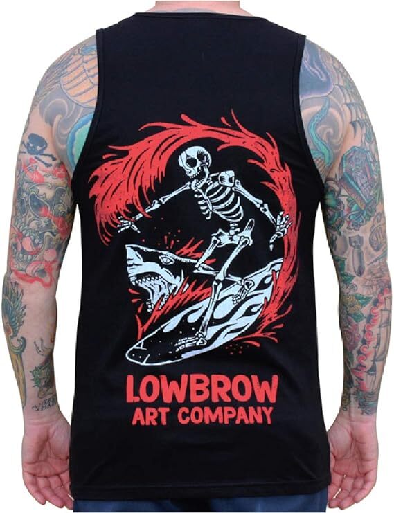 Lowbrow Art Bloody Skeleton Surfer Custom Adi Tattoo Tank Top S-M-L-XL-2XL NWT