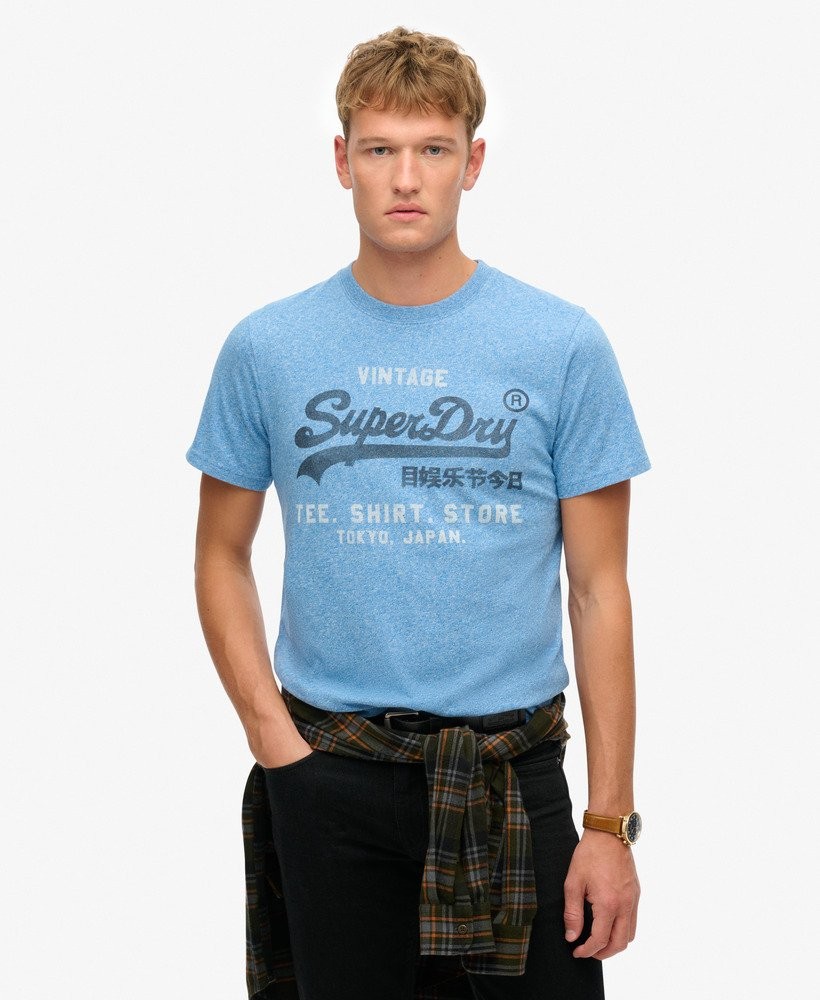 Superdry T-Shirt Short Sleeve Crew Neck Top VL Classic Relaxed Tee Blue Grey Red gallery