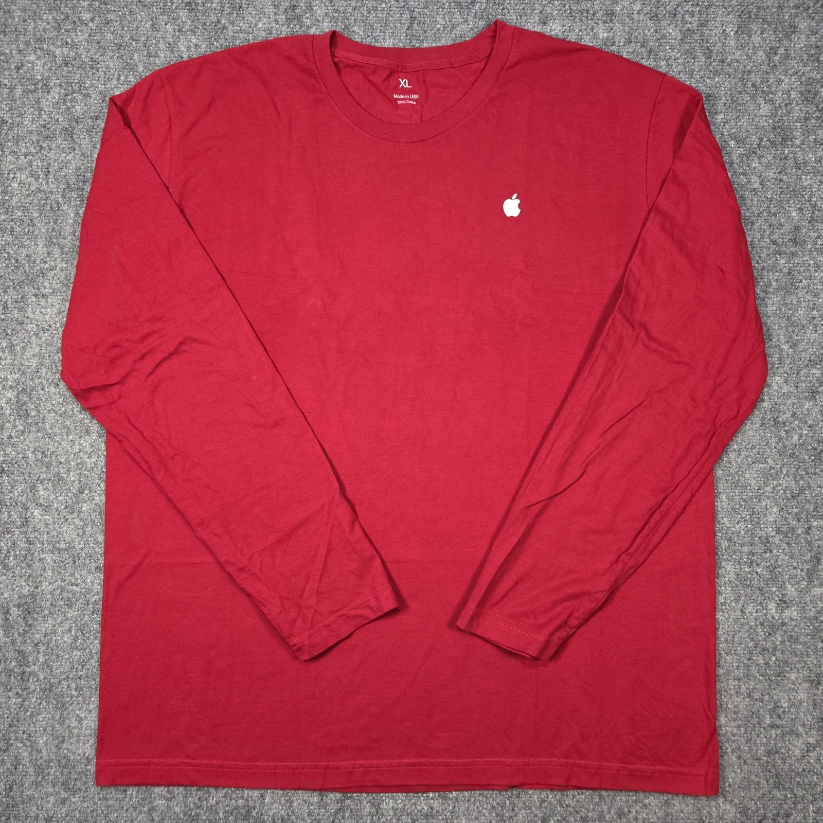 Apple Store Employee T-Shirt Mens XL Uniform Logo Red Long Sleeve Mac Macintosh gallery