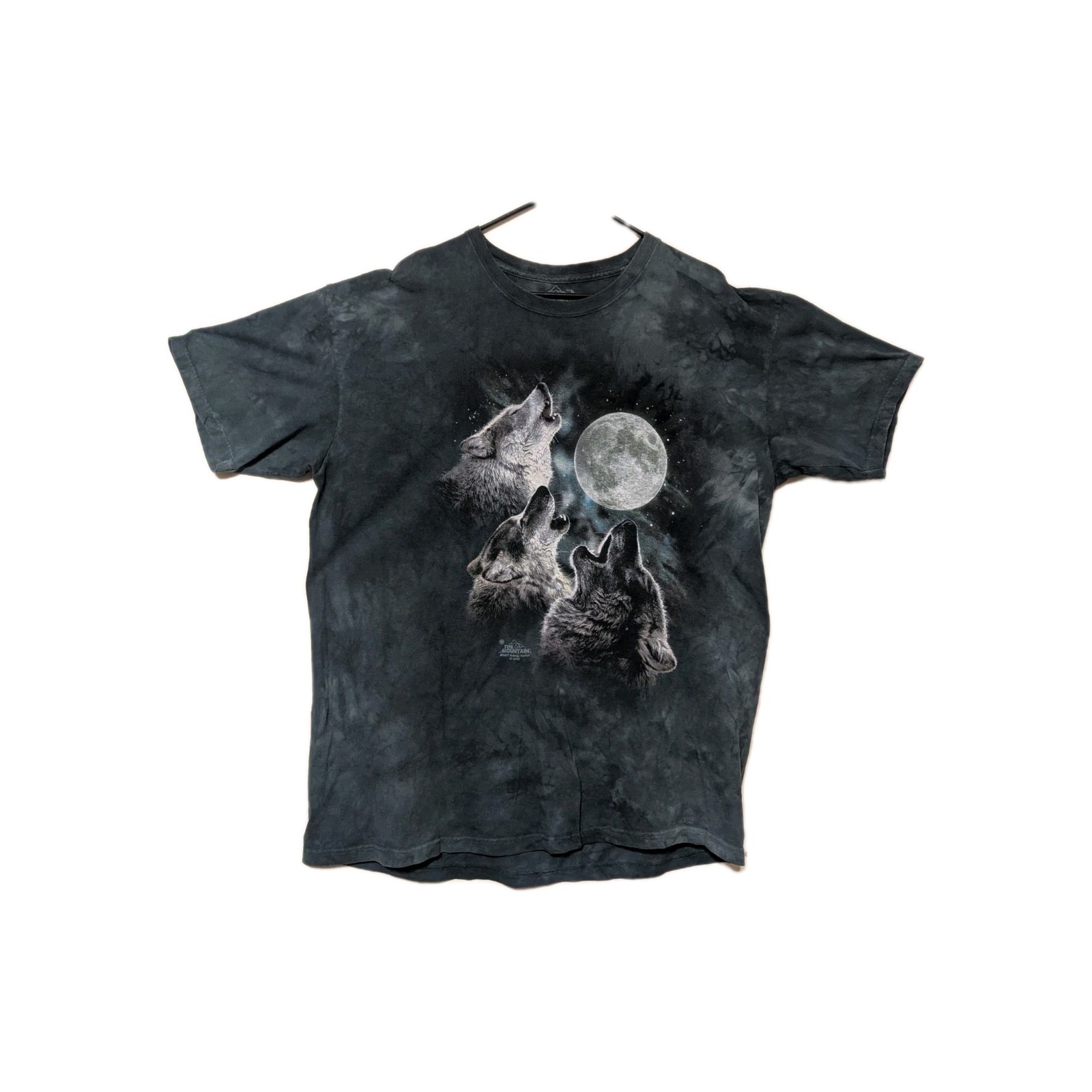 The Mountain Mens T-shirt Green 2007 Tree Wolf Moon Retired Logo XL #6717 gallery