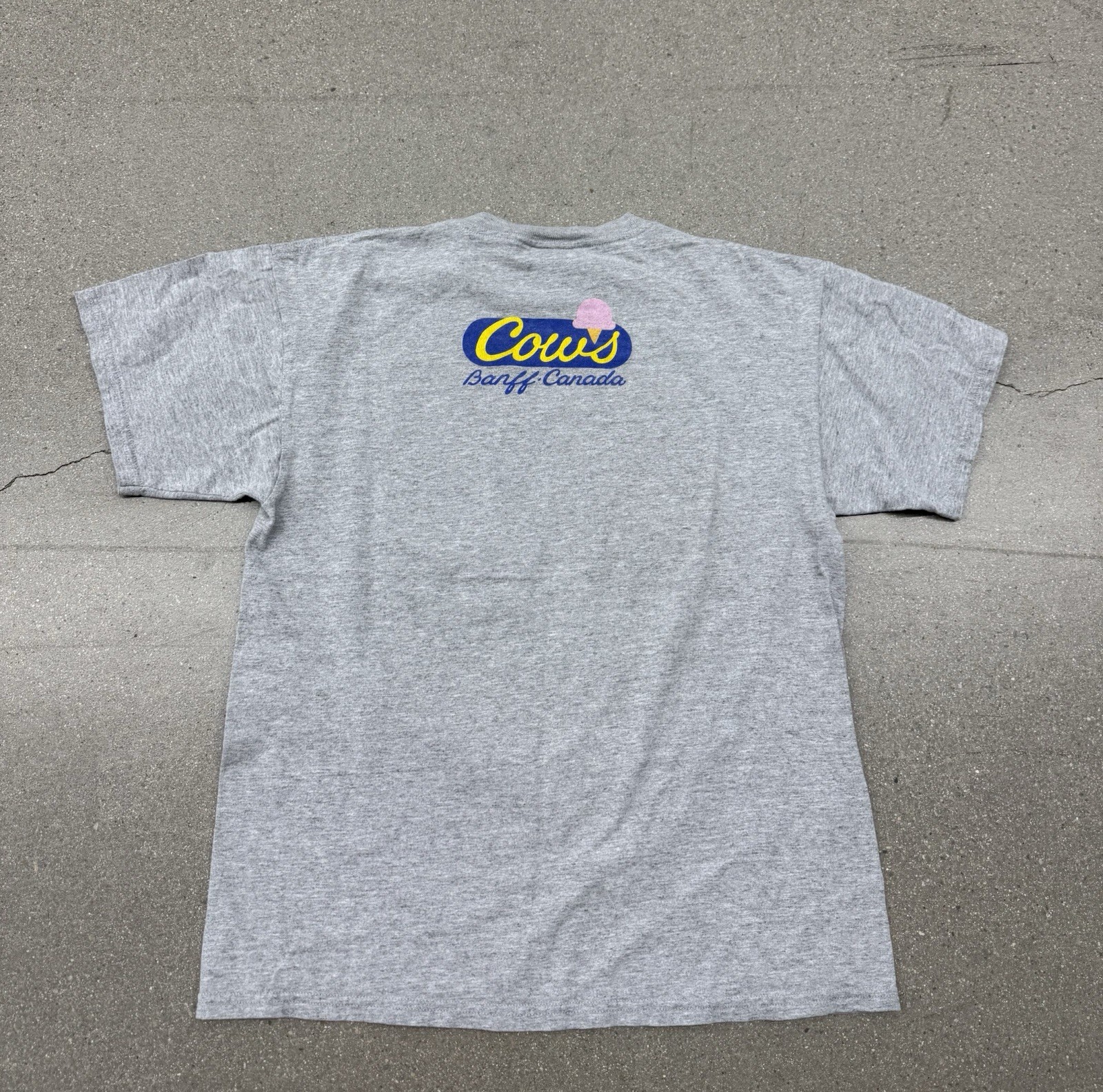 Vintage 90’s Cows Banff Canadian Shop Souvenir Graphic T-shirt L Men’s Gray gallery