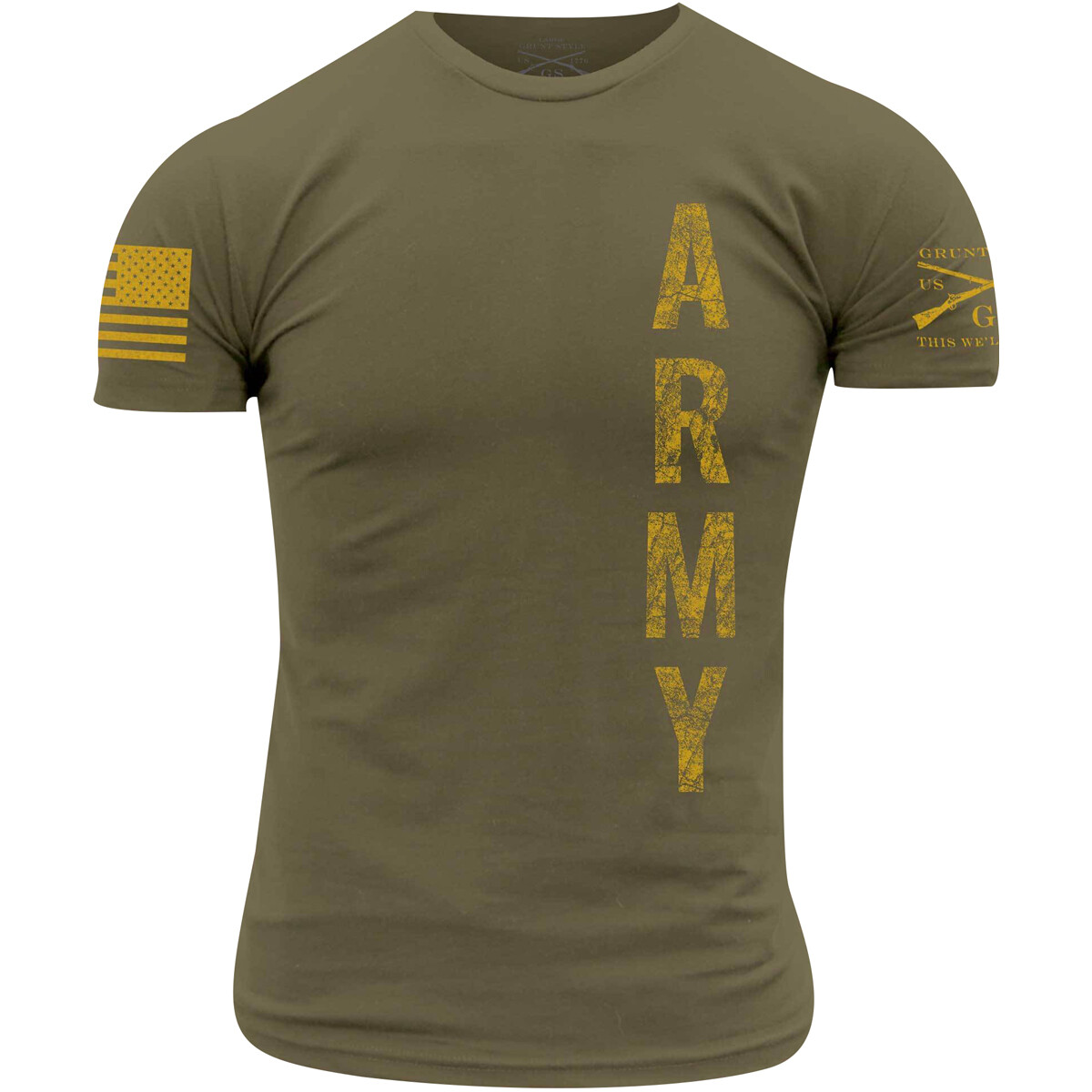 Grunt Style Army - Vertical T-Shirt - Tan 499 gallery