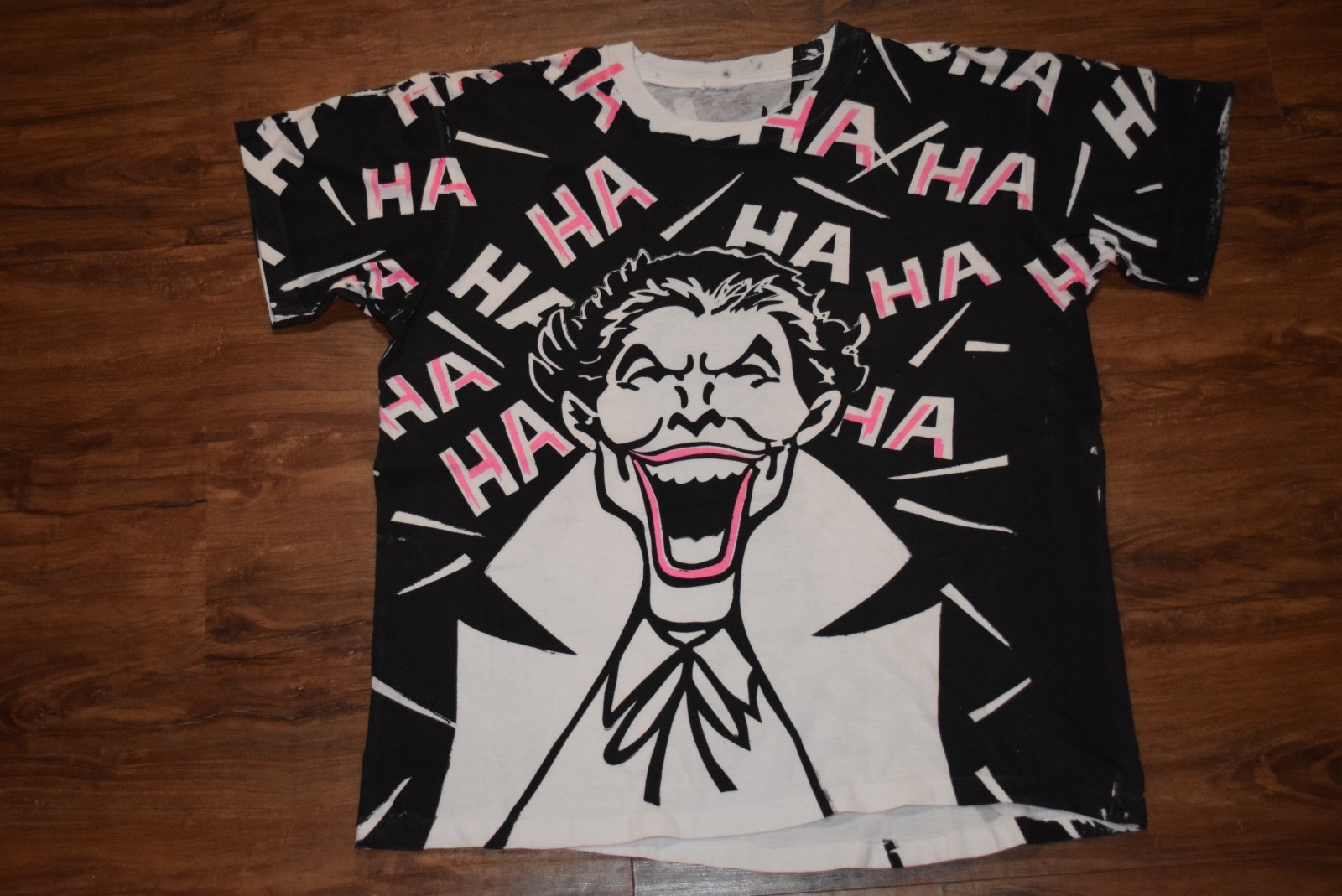 Joker All Over Print vtg Batman Single Stitch t shirt AOP XL Short Boxy L/XL Lg gallery