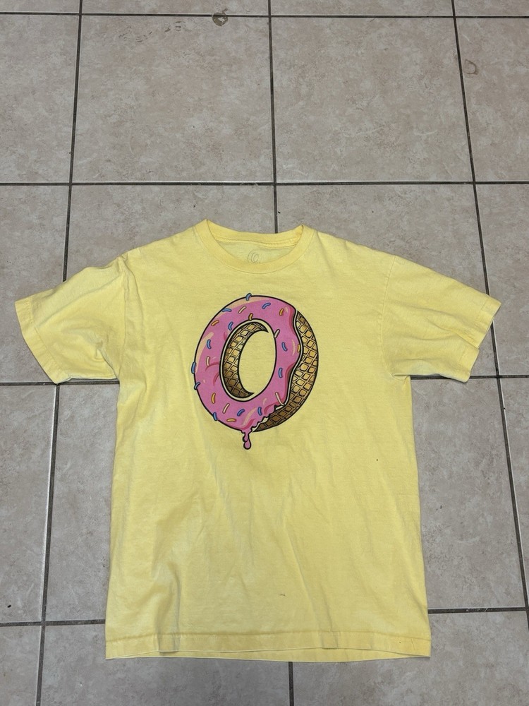 Odd Future OFWGKTA Short Sleeve Donut Logo T- Shirt Yellow