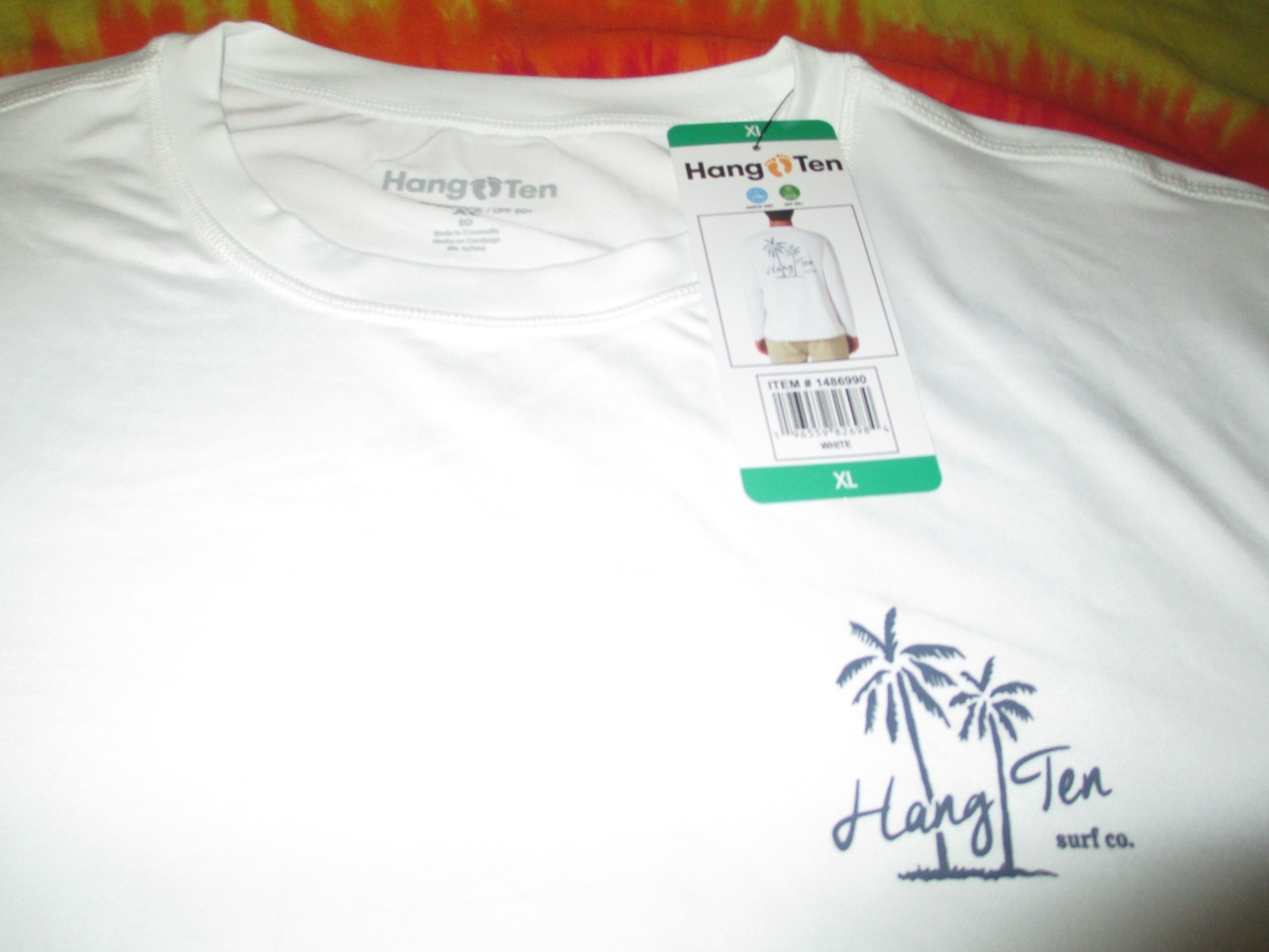 HANG TEN 10 SURF CO. CALIFORNIA LIFESTYLE CULTURE PALM TREES L/S T-SHIRT-XL-NEW gallery
