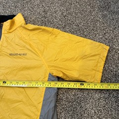 Brooks-Range Mountaineering Short Sleeve Mens M Grid Fleece 1/4 zip Shirt Yellow