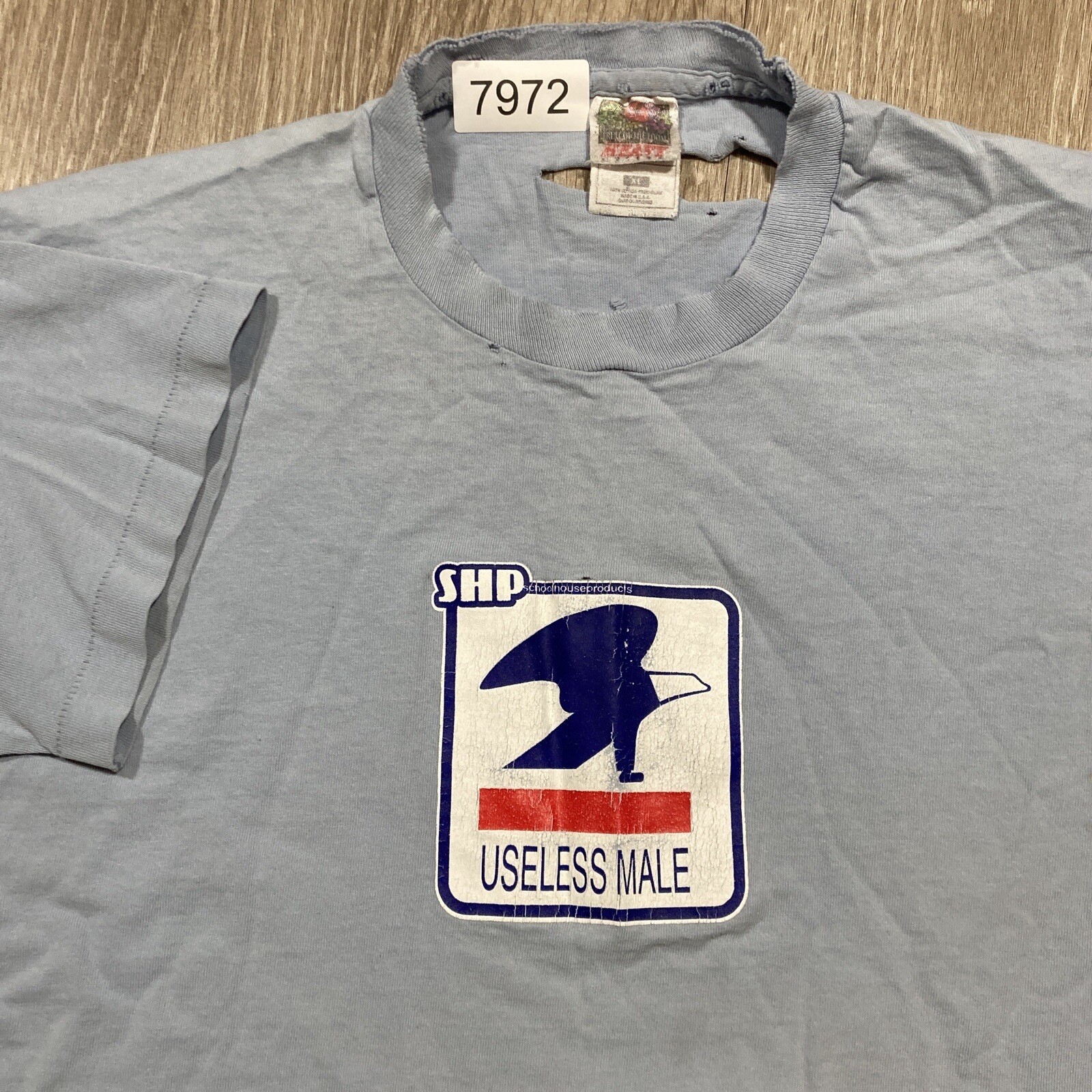 Useless Male Shirt XL 90s 00s Y2k Distressed Shipping Ship US Mail Parody Tee gallery