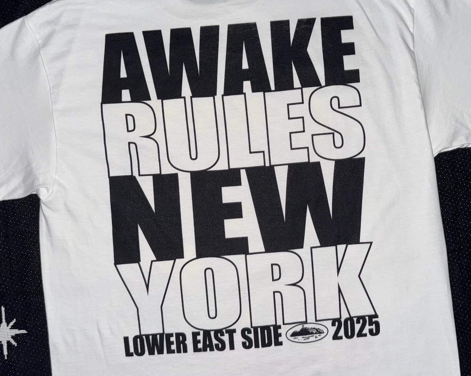 AWAKE NY X CORTEIZ AWAKE RULES NEW YORK TEE WHITE (SZ M-2XL) EVENT EXCLUSIVE gallery