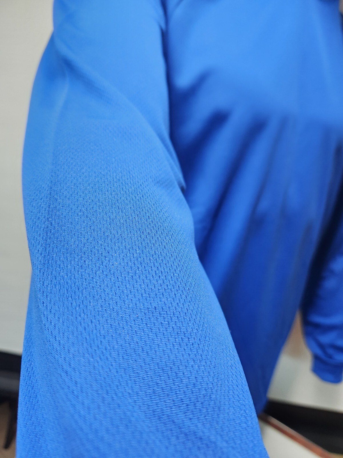 BLUE Long Sleeve Safety Shirt With Hoodie, Quick Dry Polyester Birdeye mesh gallery