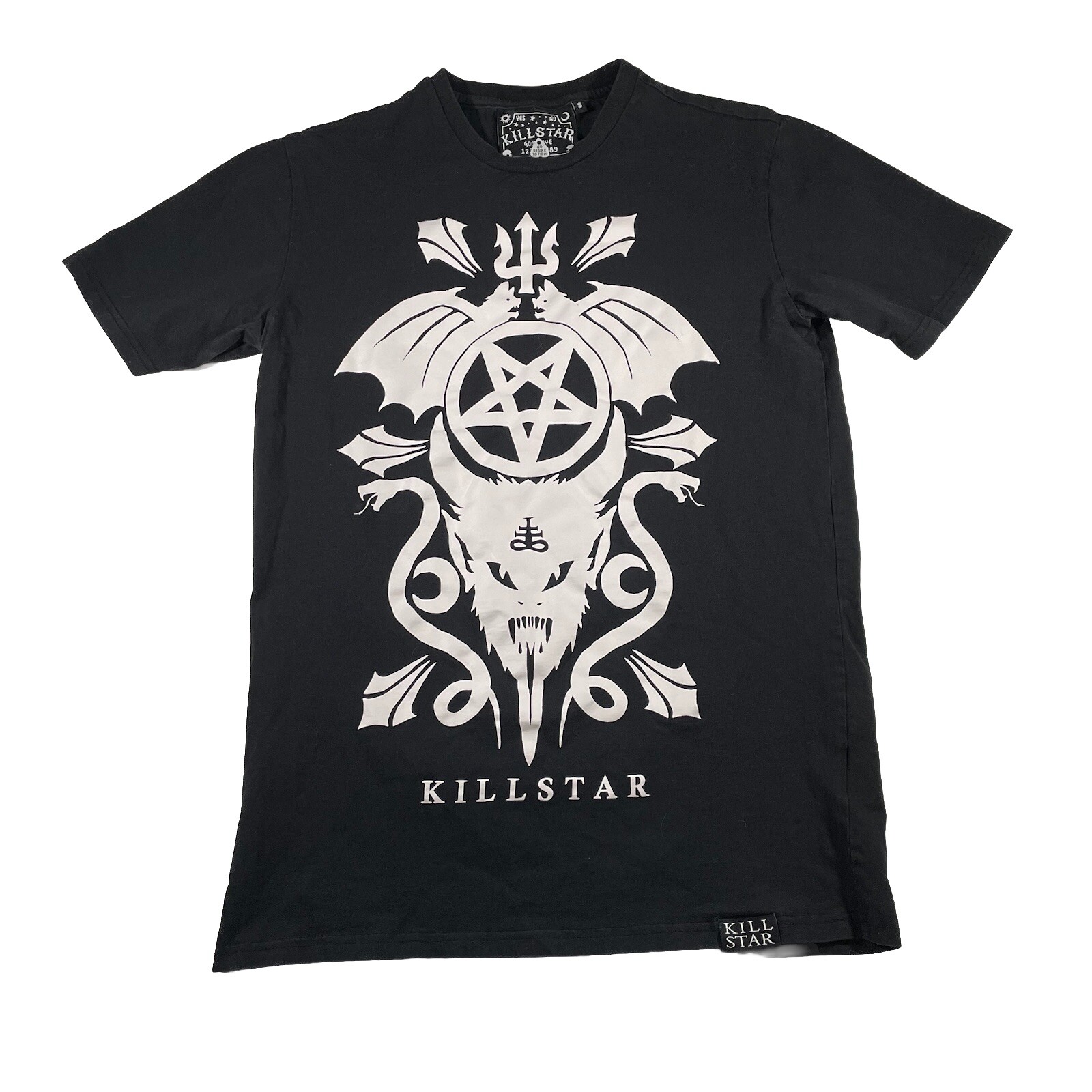 Killstar T Shirt S Graphic Print Cult Luxury Black Unisex Preowned Casual