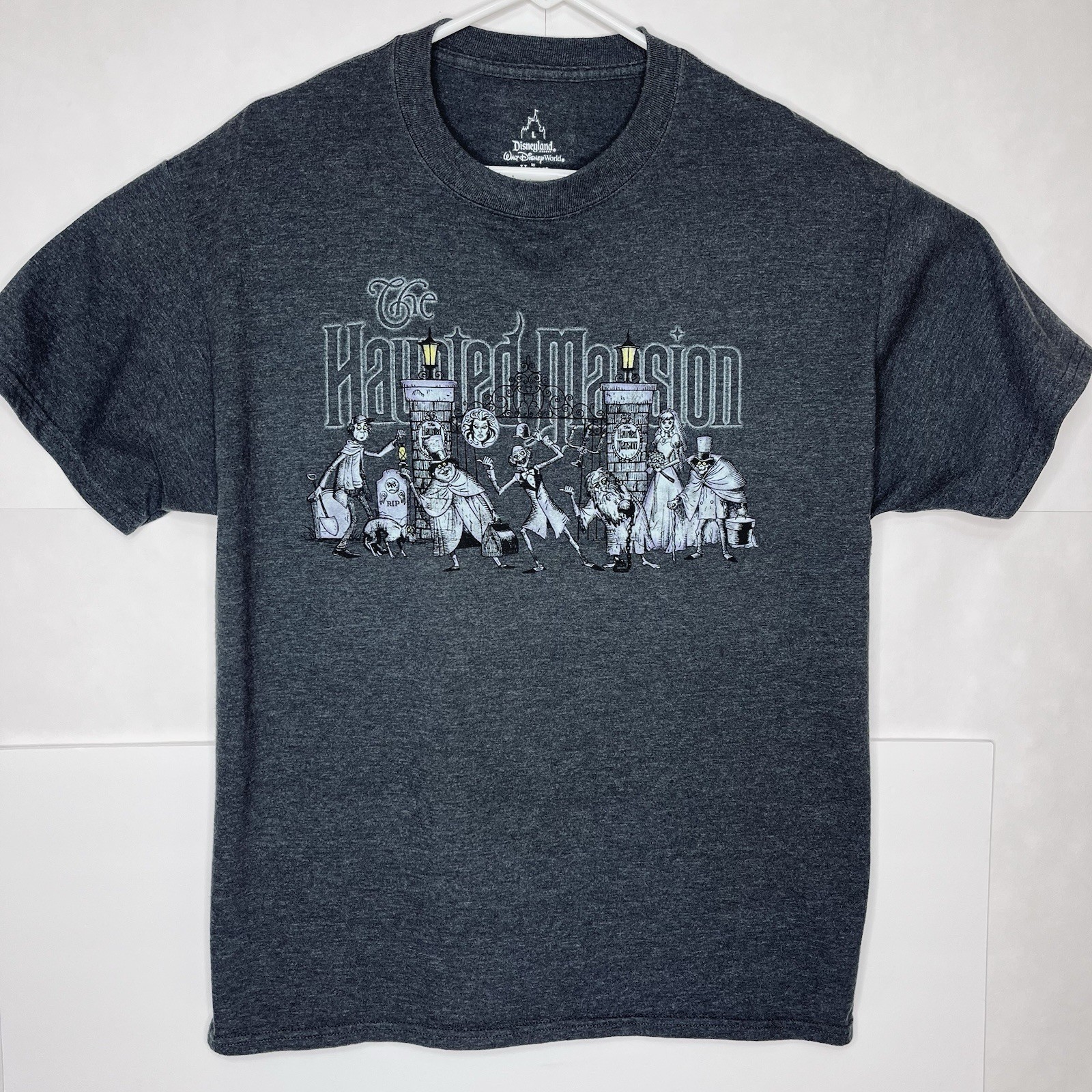 Disneyland The Haunted Mansion T-Shirt Size Large Gray