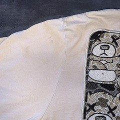 Super Massive Certified Legend Beige Embroidered Teddy Bear Shirt XL Streetwear