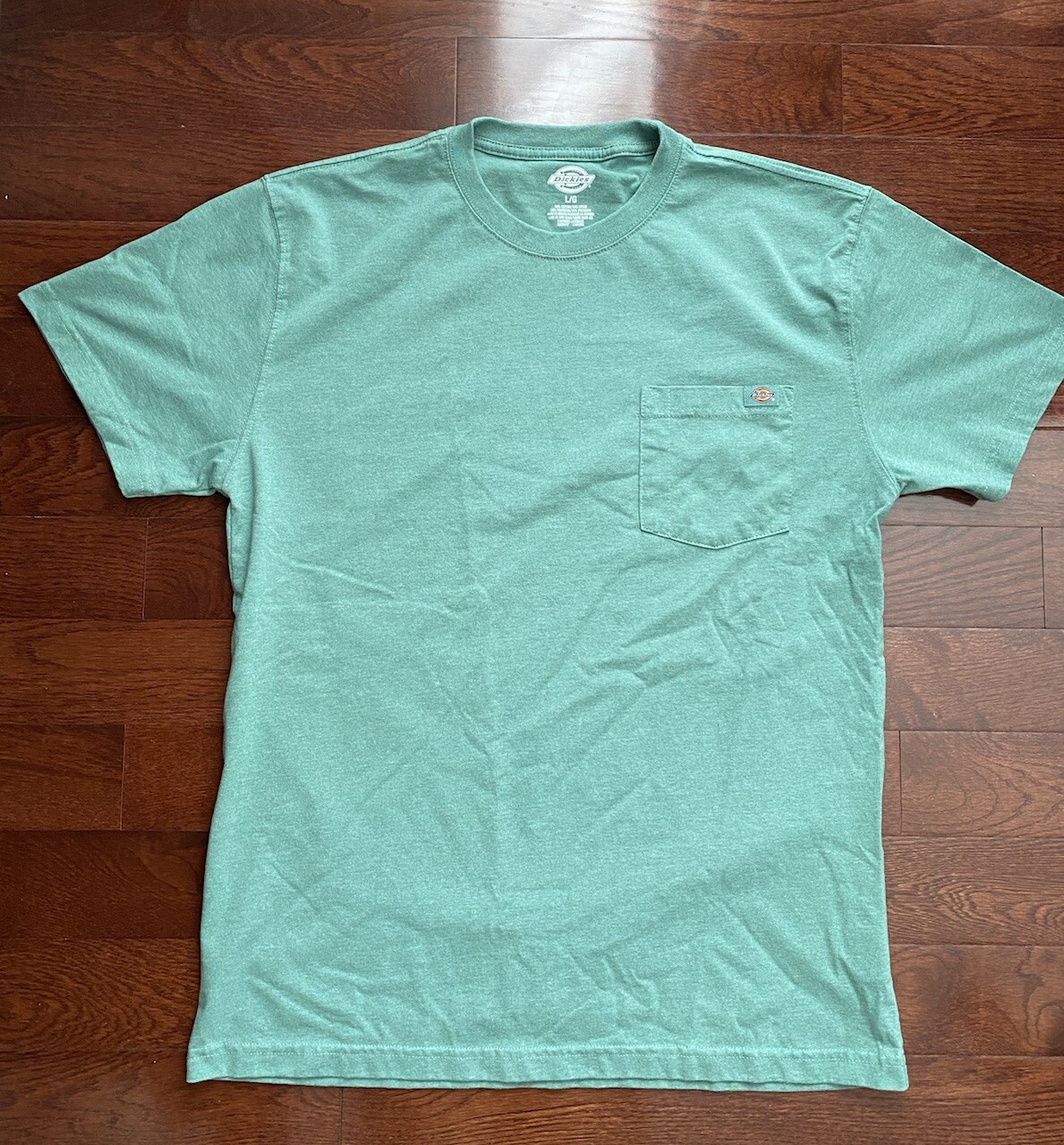 Dickies TShirt Men’s Size Large Classic Dickies Logo On Pocket 50%Cotton 50%Poly gallery