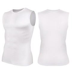Mens Slimming Activewear Compression Vest T-Shirt QUICK DRY Tank Tops 2 Pack Top
