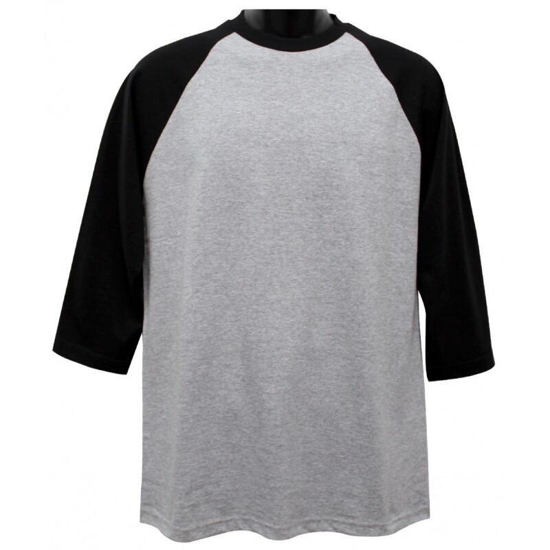 Men's Raglan T-Shirt Baseball 3/4 Sleeve Henley Casual Cotton Sports Shirt gallery