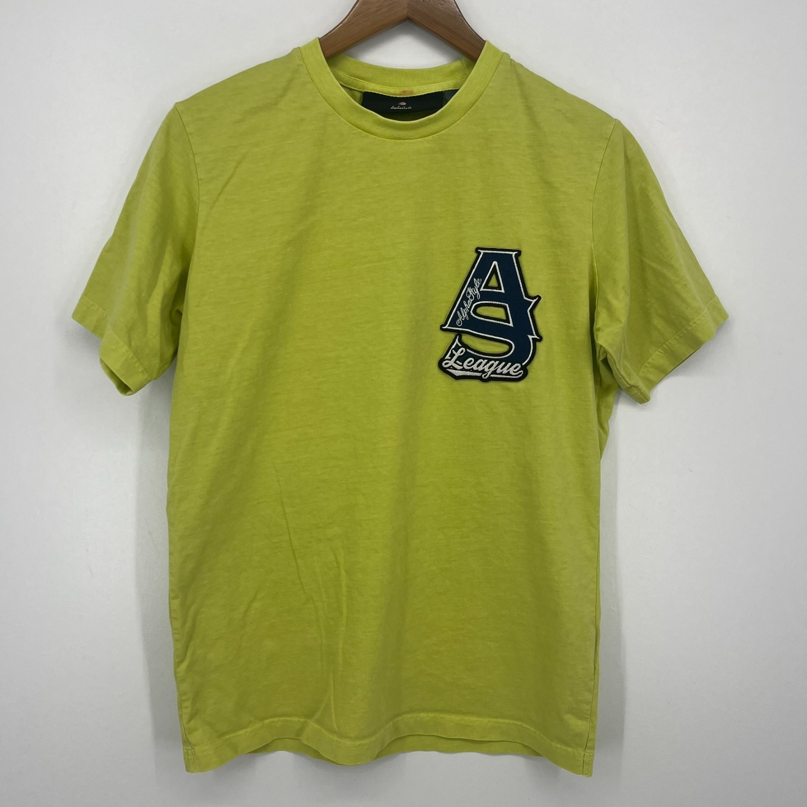Alpha Style T-Shirt Men’s XS Green Embroidered Patches APSL Short Sleeve