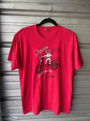 Daniel Johnston And Yo La Tengo Speeding Motorcycle! Red T-Shirt Men’s L