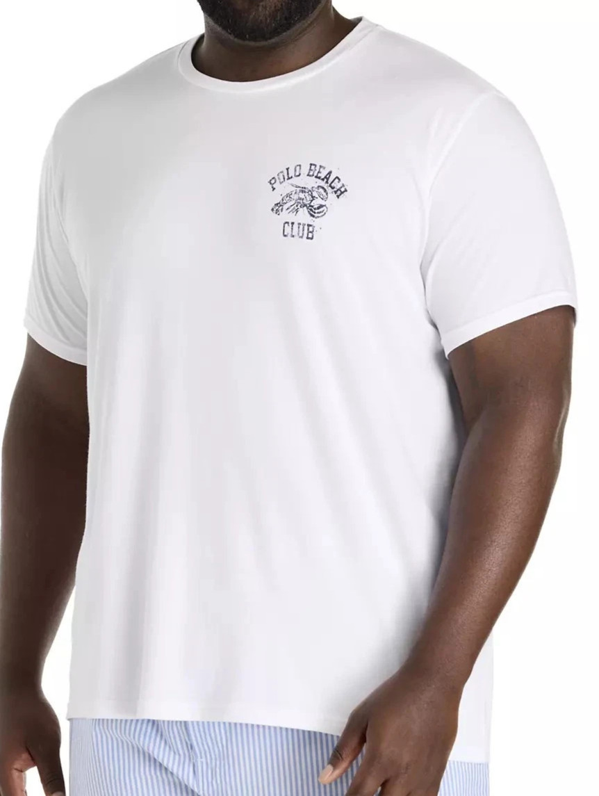 Polo Ralph Lauren Men's SZ L Beach Club Logo Lounge T Shirt in White gallery