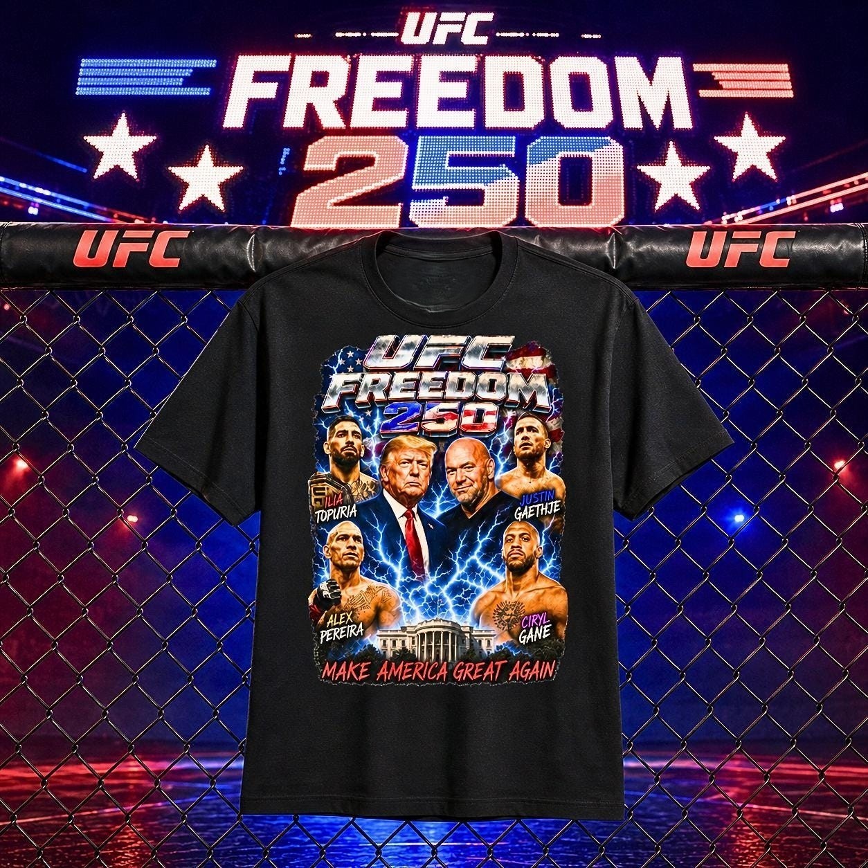 Freedom 250 MMA Legends Event Vintage T Shirt gallery
