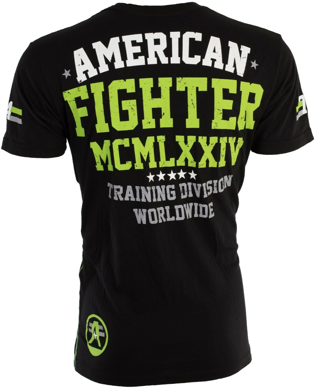 AMERICAN FIGHTER Corner Black Neon Green Athletic Mens Crewneck T-shirt S-3XL gallery