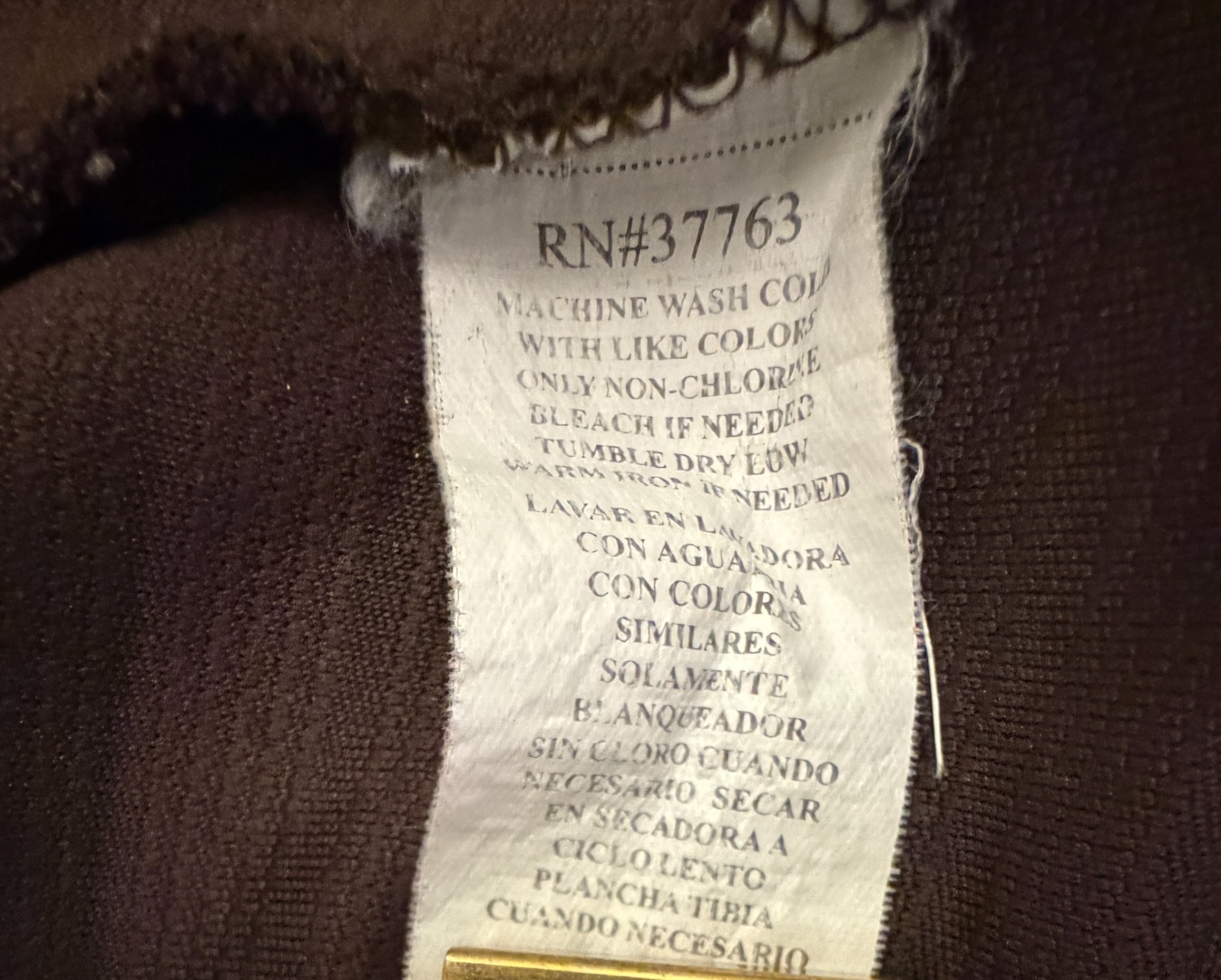 Perry Ellis Polyester Ribbed Knit Crew Neck Short Sleeve Shirt-Men's XL-Brown gallery