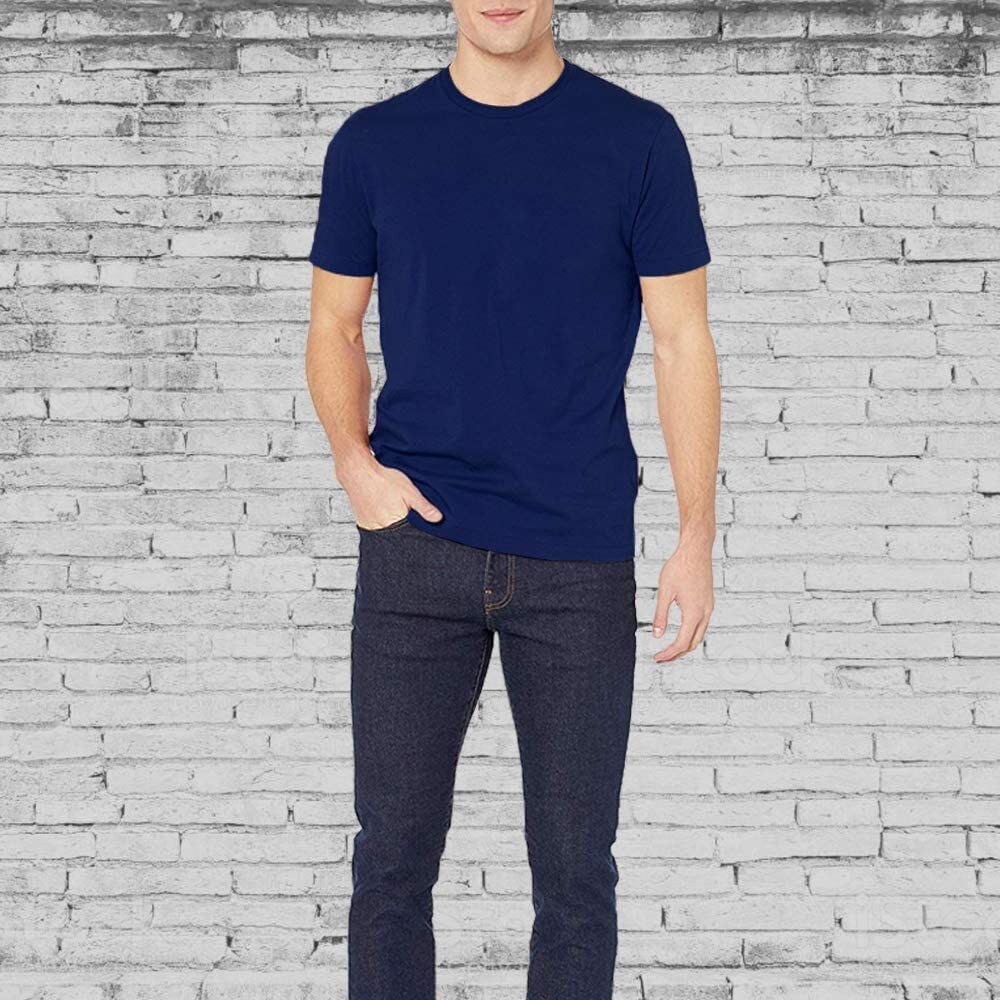 SOCKS'NBULK 6 Pack Bulk Mens Cotton Crew Neck Short Sleeve T-Shirts Mix Colors gallery