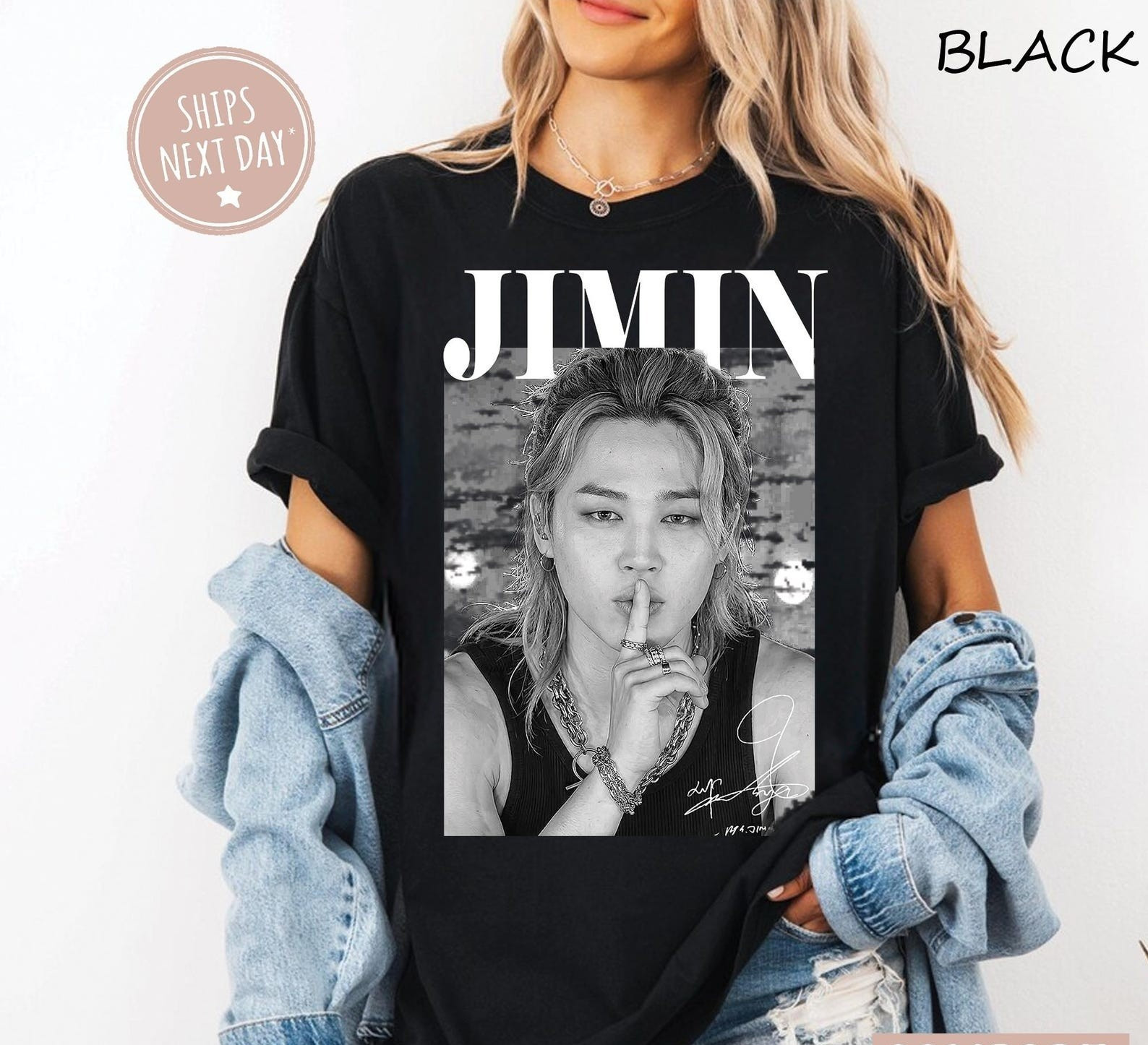 Vintage Kpop Jimin Signature T-Shirt, ARIRANG World Tour 2026 Shirt