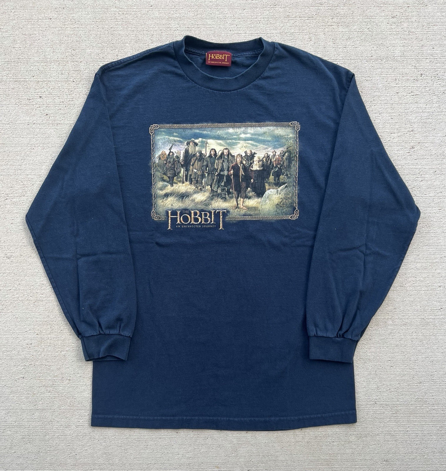 2012 The Hobbit An Unexpected Journey Graphic Movie Promotional Longsleeve Tee