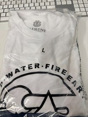 ELEMENT SKATEBOARD MENS FIRE EARTH WIND SHORT SLEEVES T SHIRT WHITE